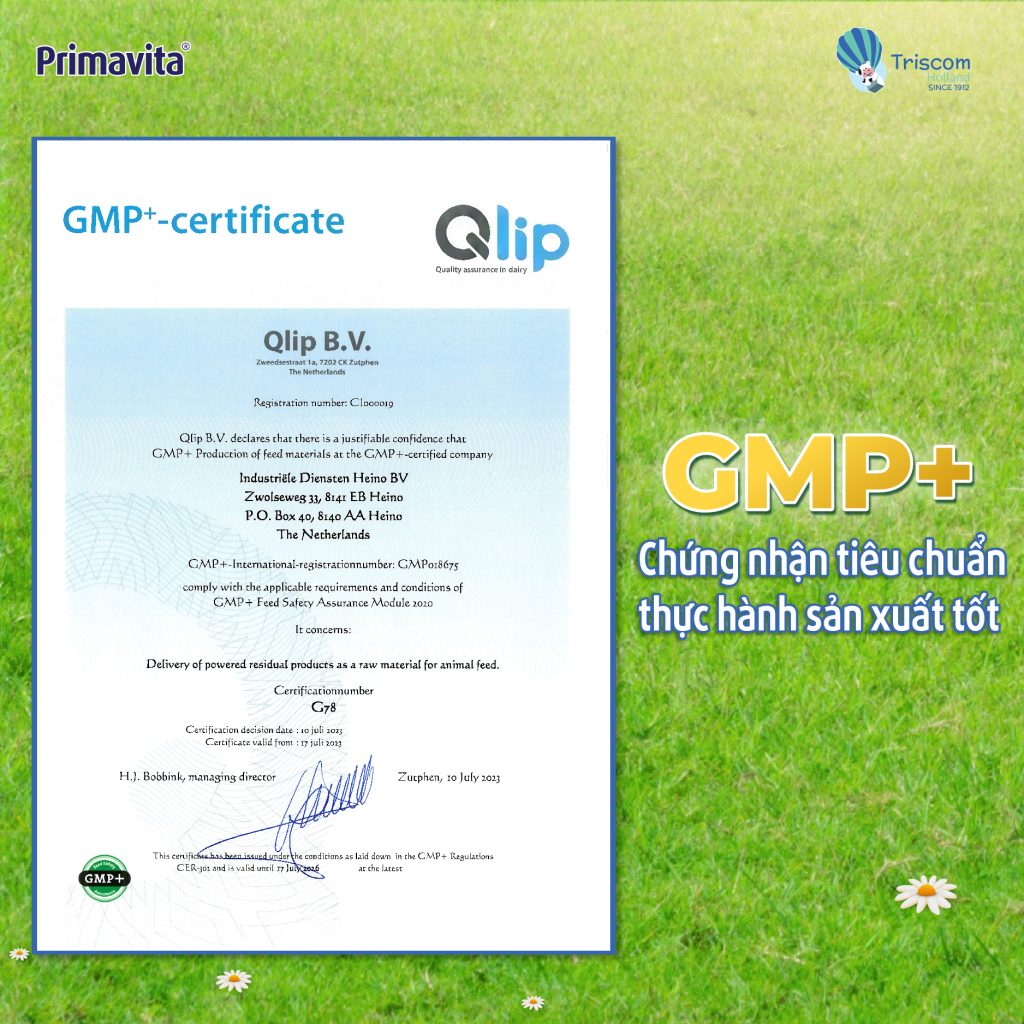 Tiêu chuẩn chất lượng sữa primavita