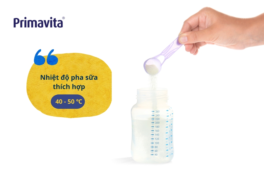 nhiệt độ pha sữa cho trẻ sơ sinh