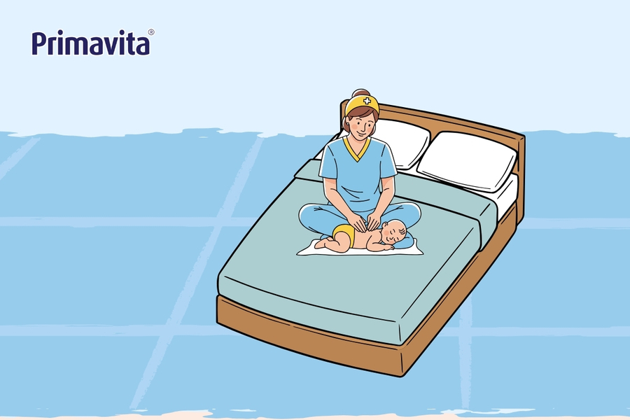 Lựa chọn bề mặt mềm mại để massage cho bé