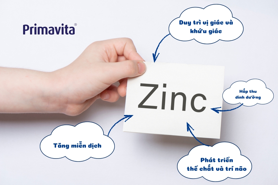 Vai trò của kẽm đối với trẻ